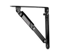 sourcing map Folding Bracket 6 Inch 150mm for Shelves Table Desk Wall Mounted Support Collapsible Long Release Arm Space Saving Carbon Steel
