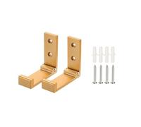 sourcing map Folding Hooks, 2pcs Wall Hooks for Hanging Coat, Aluminum Alloy Folding Coat Hooks with Screws for Keys, Towel, Hat, Bags (Gold, Square Head, 76mm Long)
