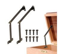 sourcing map Folding Lid Support Hinges 4.3" Rotatable Hinges Bronze 2Pcs | 180 Degree Iron Lid Stay Hinge,for Cabinet Wardrobe Wooden Jewelry Box Cupboard Storage Shelve