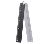 sourcing map Folding Straight Ruler 30cm Metric Aluminum Alloy Protractor Foldable Angle Ruler Geometric Measuring Tool with Angle Line for Architects Artists Office, Black Silver Tone