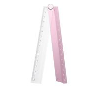 sourcing map Folding Straight Ruler 30cm Metric Aluminum Alloy Protractor Foldable Angle Ruler Geometric Measuring Tool for Architects Artists Office, Pink
