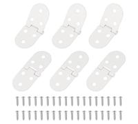 sourcing map Folding Table Flip Hinge 3.2" x 1.2", 270 Degree Butler Tray Hinges Heavy Duty Flap Round Edge Hinge with M4 Screw for Sewing Machine Cabinet Door White Pack of 6