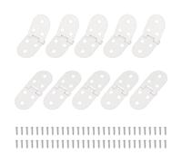 sourcing map Folding Table Flip Hinge 3.2" x 1.2", 270 Degree Butler Tray Hinges Heavy Duty Flap Round Edge Hinge with M4 Screw for Sewing Machine Cabinet Door White Pack of 10