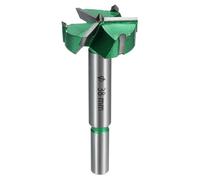 sourcing map Forstner Drill Bit 1-1/2" (38mm) Carbide Upgraded 3 Flutes Wood Hinge Drill Bits Opener Cutter for Hole Drilling Woodworking, Green