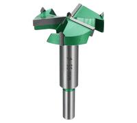 sourcing map Forstner Drill Bit 2-5/32" (55mm) Carbide Upgraded 3 Flutes Wood Hinge Drill Bits Opener Cutter for Hole Drilling Woodworking, Green