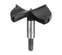 sourcing map Forstner Drill Bit 2-61/64"(75mm) Tungsten Carbide Wood Drilling Bit Hinge Cutter with Hex Shank for Hardwood Softwood Plywood Woodworking Drilling