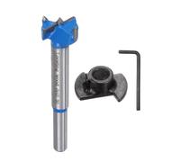 sourcing map Forstner Drill Bit 20mm (3/4") Carbide Adjust Depth Wood Forstner Bits Round Shank Hole Saw Auger Opener Cutter with a Wrench for Woodworking Drilling