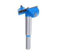 sourcing map Forstner Drill Bits 1-1/2 inch / 38mm Round Shank 2/5 inch, Carbide Forstner Bit Woodworking Hole Opener Cutter Tool for Wood Drilling/Cabinet Hinges, Blue