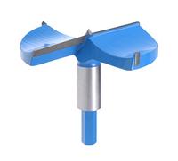 sourcing map Forstner Drill Bits 100mm, Tungsten Carbide Wood Hole Saw Auger Opener Woodworking Hinge Hole Drilling Boring Bit Cutter (Blue, Gray)