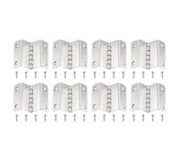 sourcing map Four Fold Hinge 41x12mm Iron Retro Chest Hinge Silver 4 Pcs