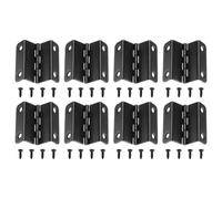 sourcing map Four Fold Hinge 41x15mm Iron Retro Chest Hinge Black 4 Pcs