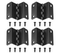 sourcing map Four Fold Hinge 41x15mm Iron Retro Chest Hinge Black 6Pcs