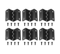 sourcing map Four Fold Hinge 41x15mm Iron Retro Chest Hinge Black 8 Pcs