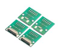 sourcing map FPC FFC PCB Converter Board 12P 1.0mm on Socket Side, Back 0.5mm, to DIP 2.54mm for LCD 3D Printer Camera DVD TV Laptop Pack of 4