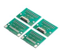 sourcing map FPC FFC PCB Converter Board 20P 0.5mm on Socket Side, Back 1.0mm, to DIP 2.54mm for LCD 3D Printer Camera DVD TV Laptop Pack of 4