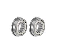 sourcing map FR8ZZ Flange Ball Bearing 1/2"x1-1/8"x5/16" Shielded Chrome Bearings 2pcs