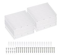 sourcing map French Cleat Picture Hanger 6 Inch, 1 Set Aluminum Z Clip Interlocking Wall Mounting Bracket Mirror Hanging Hardware Frame Hanger Silver Tone