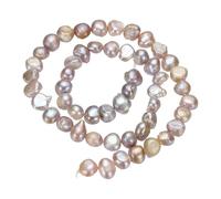 sourcing map Freshwater Pearl Beads, 4-5mm Irregular Shape Side Hole Gemstone Beads 0.8mm Hole Pearl String for DIY Necklace Bracelet Chain Earring Jewelry Making, Purple