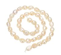 sourcing map Freshwater Pearl Beads, 6-7mm Irregular Shape Side Hole Gemstone Beads 0.8mm Hole Pearl String for DIY Necklace Bracelet Chain Earring Jewelry Making, Pink