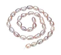 sourcing map Freshwater Pearl Beads, 6-7mm Irregular Shape Straight Hole Gemstone Beads 0.8mm Hole Pearl String for DIY Necklace Bracelet Chain Earring Jewelry Making, Purple