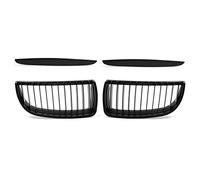 sourcing map Front Upper Hood Bumper Grille Grill for BMW 325i E90 E91 2005-2008 Front Left Right Upper Bumper Kidney Grille Grill Signal Slat Matte Black Pair