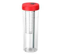 sourcing map Fruit Infuser Water Bottle 850ml / 29 oz Plastic LeakProof Shatter Proof Water Bottle with Foldable Straw for Gym Camping Travel Cold Drinks, Red