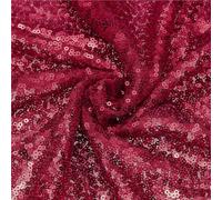 sourcing map Fuchsia Sequin Fabric, by the Yard, 1 Yard Length 4.3ft Wide Sequin Velvet Fabric Shiny Sparkly Cloth for DIY Sewing, Dress, Backdrop, Tablecloth, Table Runner