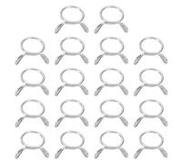 sourcing map Fuel Line Hose Clips, 18Pcs 11mm ID 12.3mm Max. ID 304 Stainless Steel Water Pipe Air Tubing Spring Hose Clamps for Motorcycle Scooter ATV, Silver