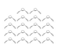 sourcing map Fuel Line Hose Clips, 18Pcs 3.5mm ID 4.4mm Max. ID 304 Stainless Steel Water Pipe Air Tubing Spring Hose Clamp for Motorcycle Scooter ATV, Silver