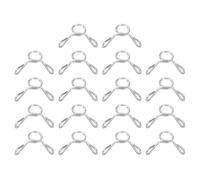 sourcing map Fuel Line Hose Clips, 18Pcs 4.5mm ID 5.6mm Max. ID 304 Stainless Steel Water Pipe Air Tubing Spring Hose Clamps for Motorcycle Scooter ATV, Silver