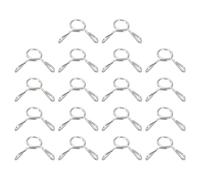 sourcing map Fuel Line Hose Clips, 18Pcs 5mm ID 5.8mm Max. ID 304 Stainless Steel Water Pipe Air Tubing Spring Hose Clamps for Motorcycle Scooter ATV, Silver