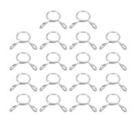 sourcing map Fuel Line Hose Clips, 18Pcs 7.5mm ID 8.9mm Max. ID 304 Stainless Steel Water Pipe Air Tubing Spring Hose Clamps for Motorcycle Scooter ATV, Silver