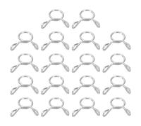 sourcing map Fuel Line Hose Clips, 18Pcs 7mm ID 8.3mm Max. ID 304 Stainless Steel Water Pipe Air Tubing Spring Hose Clamps for Motorcycle Scooter ATV, Silver