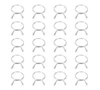 sourcing map Fuel Line Hose Clips 20Pcs 28mm ID 31.4mm Clamp Dia. 304 Stainless Steel Tubing Spring Clips Clamps Assortment for Air Hose Tube Water Pipe Motorcycle Scooter ATV, Silver
