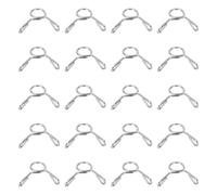 sourcing map Fuel Line Hose Clips 20Pcs 4.5mm ID 5.3mm OD 304 Stainless Steel Tubing Spring Clips Clamps Assortment for Air Hose Tube Water Pipe Motorcycle Scooter ATV, Silver