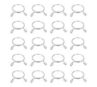 sourcing map Fuel Line Hose Clips 20Pcs 42mm ID 45mm Clamp Dia. 304 Stainless Steel Tubing Spring Clips Clamps Assortment for Air Hose Tube Water Pipe Motorcycle Scooter ATV, Silver