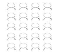 sourcing map Fuel Line Hose Clips 20Pcs 50mm ID 57mm Clamp Dia. 304 Stainless Steel Tubing Spring Clips Clamps Assortment for Air Hose Tube Water Pipe Motorcycle Scooter ATV, Silver