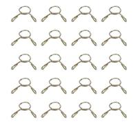 sourcing map Fuel Line Hose Clips 20Pcs 6mm ID 7.3mm OD 65Mn Fuel Line Hose Tubing Spring Clips Clamps Assortment for Air Tube Water Pipe Motorcycle Scooter ATV, Gold