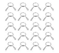 sourcing map Fuel Line Hose Clips 20Pcs 7.5mm ID 8.8mm Clamp Dia. 304 Stainless Steel Tubing Spring Clips Clamps Assortment for Air Hose Tube Water Pipe Motorcycle Scooter ATV, Silver