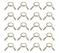 sourcing map Fuel Line Hose Clips 20Pcs 7mm ID 8.3mm OD 65Mn Fuel Line Hose Tubing Spring Clips Clamps Assortment for Air Tube Water Pipe Motorcycle Scooter ATV, Gold