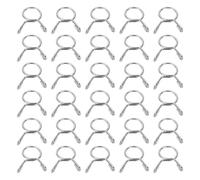 sourcing map Fuel Line Hose Clips 30Pcs 10mm ID 11.5mm Clamp Dia. 304 Stainless Steel Tubing Spring Clips Clamps Assortment for Air Hose Tube Water Pipe Motorcycle Scooter ATV, Silver