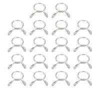 sourcing map Fuel Line Hose Clips, 30Pcs 10mm ID 11.5mm Max. ID 304 Stainless Steel Water Pipe Air Tubing Spring Hose Clamps for Motorcycle Scooter ATV, Silver