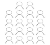 sourcing map Fuel Line Hose Clips, 30Pcs 11.5mm ID 13mm Max. ID 304 Stainless Steel Water Pipe Air Tubing Spring Hose Clamps for Motorcycle Scooter ATV, Silver