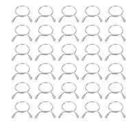 sourcing map Fuel Line Hose Clips 30Pcs 15mm ID 17.5mm Clamp Dia. 304 Stainless Steel Tubing Spring Clips Clamps Assortment for Air Hose Tube Water Pipe Motorcycle Scooter ATV, Silver
