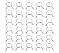 sourcing map Fuel Line Hose Clips 30Pcs 18mm ID 20.3mm Clamp Dia. 304 Stainless Steel Tubing Spring Clips Clamps Assortment for Air Hose Tube Water Pipe Motorcycle Scooter ATV, Silver