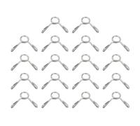 sourcing map Fuel Line Hose Clips, 30Pcs 4mm ID 4.8mm Max. ID 304 Stainless Steel Water Pipe Air Tubing Spring Hose Clamps for Motorcycle Scooter ATV, Silver