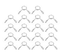 sourcing map Fuel Line Hose Clips, 30Pcs 5.5mm ID 6.4mm Max. ID 304 Stainless Steel Water Pipe Air Tubing Spring Hose Clamps for Motorcycle Scooter ATV, Silver