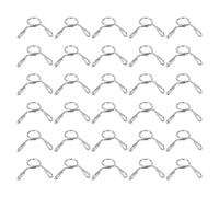 sourcing map Fuel Line Hose Clips 30Pcs 5mm ID 5.8mm Clamp Dia. 304 Stainless Steel Tubing Spring Clips Clamps Assortment for Air Hose Tube Water Pipe Motorcycle Scooter ATV, Silver