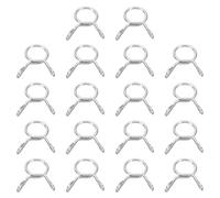 sourcing map Fuel Line Hose Clips, 30Pcs 6mm ID 7.3mm Max. ID 304 Stainless Steel Water Pipe Air Tubing Spring Hose Clamps for Motorcycle Scooter ATV, Silver