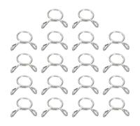 sourcing map Fuel Line Hose Clips, 30Pcs 8mm ID 9.3mm Max. ID 304 Stainless Steel Water Pipe Air Tubing Spring Hose Clamps for Motorcycle Scooter ATV, Silver